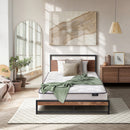 King Single Metal Platform Bed Frame with Mattress