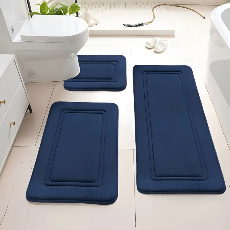 3pcs set Household Non-Slip Bath Mat Absorbent Floor Rug