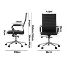 Black High Back Leather Swivel Office Chair
