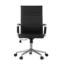 Black High Back Leather Swivel Office Chair