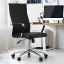 Black High Back Leather Swivel Office Chair