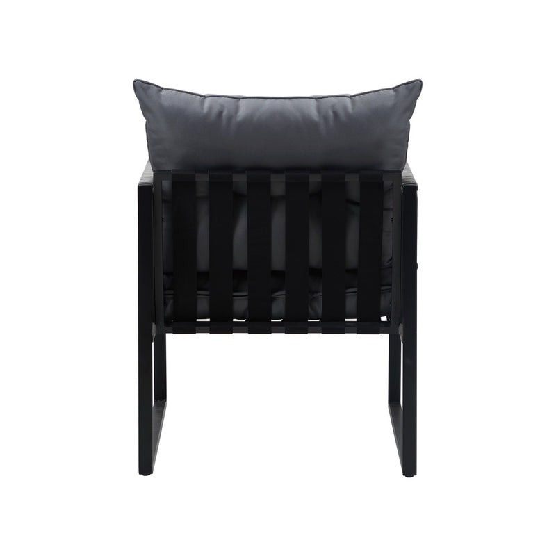 2 Pieces Grey PE Wicker Outdoor Patio Garden Sofa Set