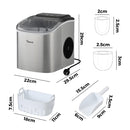 Stainless Steel Portable Ice Maker with Ice Cube Scoop