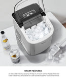 Stainless Steel Portable Ice Maker with Ice Cube Scoop