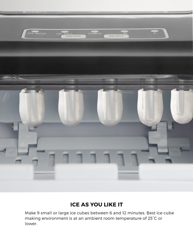 Stainless Steel Portable Ice Maker with Ice Cube Scoop