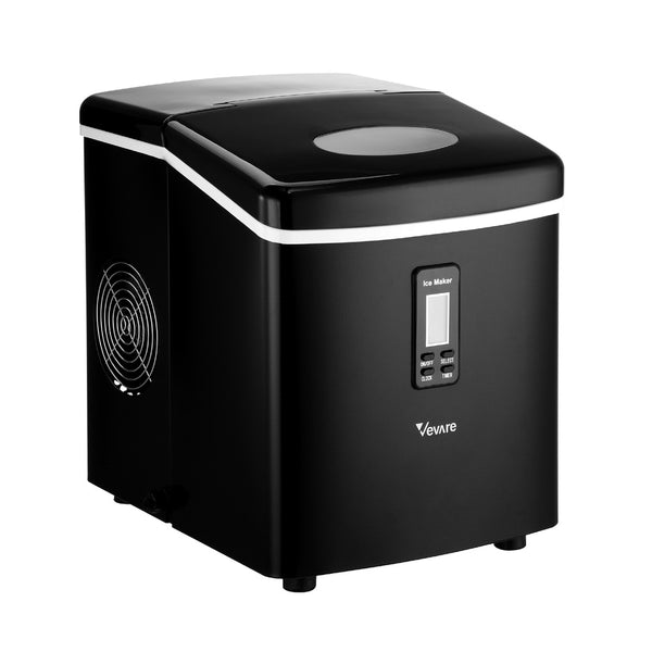 Black Portable Ice Maker 3L with Ice Cube Scoop 15kg