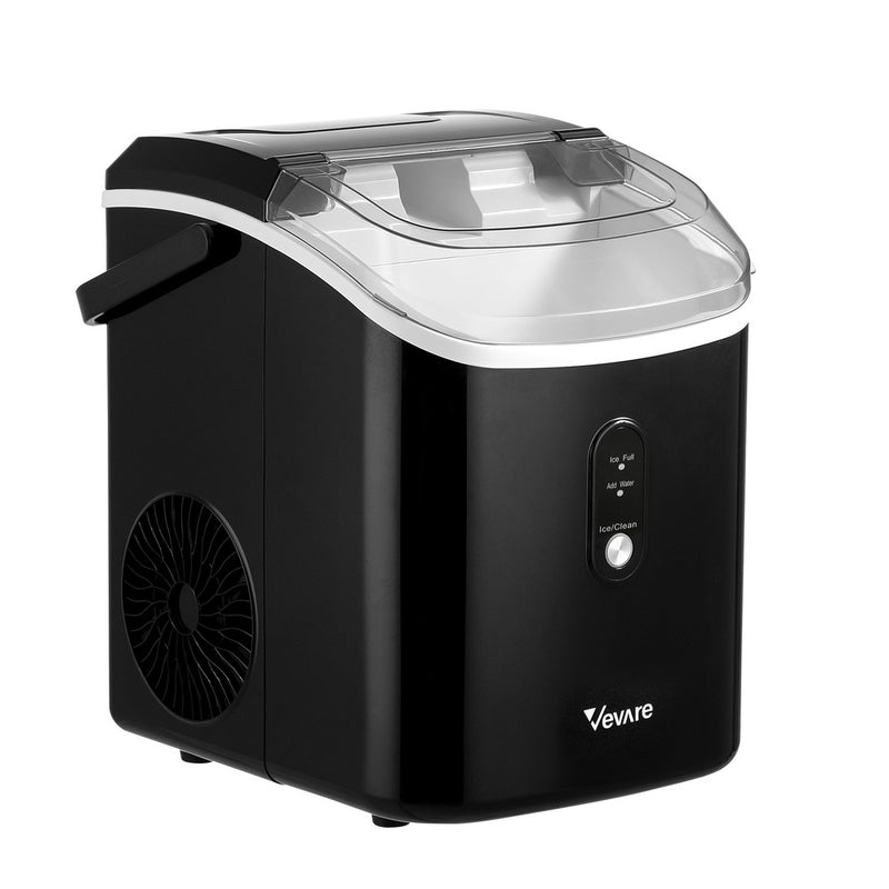 Black Nugget Portable Ice Maker with Ice Cube Scoop 15kg