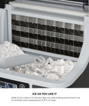 Stainless Steel Portable Ice Maker 3.2L with Ice Cube Scoop