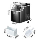 Stainless Steel Portable Ice Maker 3.2L with Ice Cube Scoop