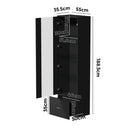 Black High Gloss Buffet Sideboard with LED and Glass Door