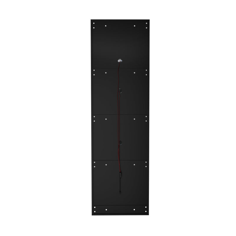 Black High Gloss Buffet Sideboard with LED and Glass Door