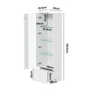 White High Gloss Buffet Sideboard with LED and Glass Door