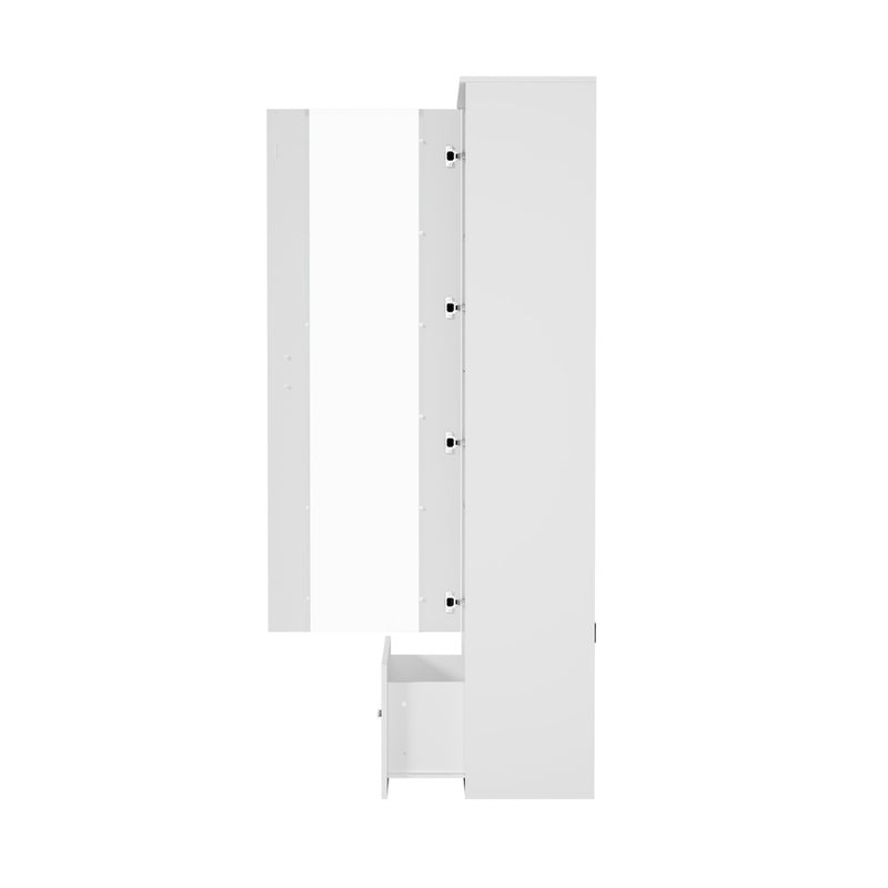 White High Gloss Buffet Sideboard with LED and Glass Door
