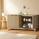 Natural Buffet Sideboard Storage Cabinet with 4 Doors Cupboard