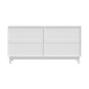 White Buffet Sideboard Storage Cabinet with 4 Doors Cupboard
