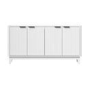 White Buffet Sideboard Storage Cabinet with 4 Doors Cupboard