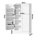 White Buffet Sideboard Cabinet with 2 Doors Kitchen Pantry Storage