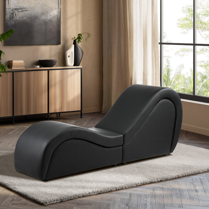 Black Tantra Sofa Love Seat Chaise Lounge Couples Yoga Bed