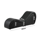 Black Tantra Sofa Love Seat Chaise Lounge Couples Yoga Bed