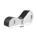 Black and White Tantra Sofa Love Seat Chaise Lounge Couples Yoga Bed