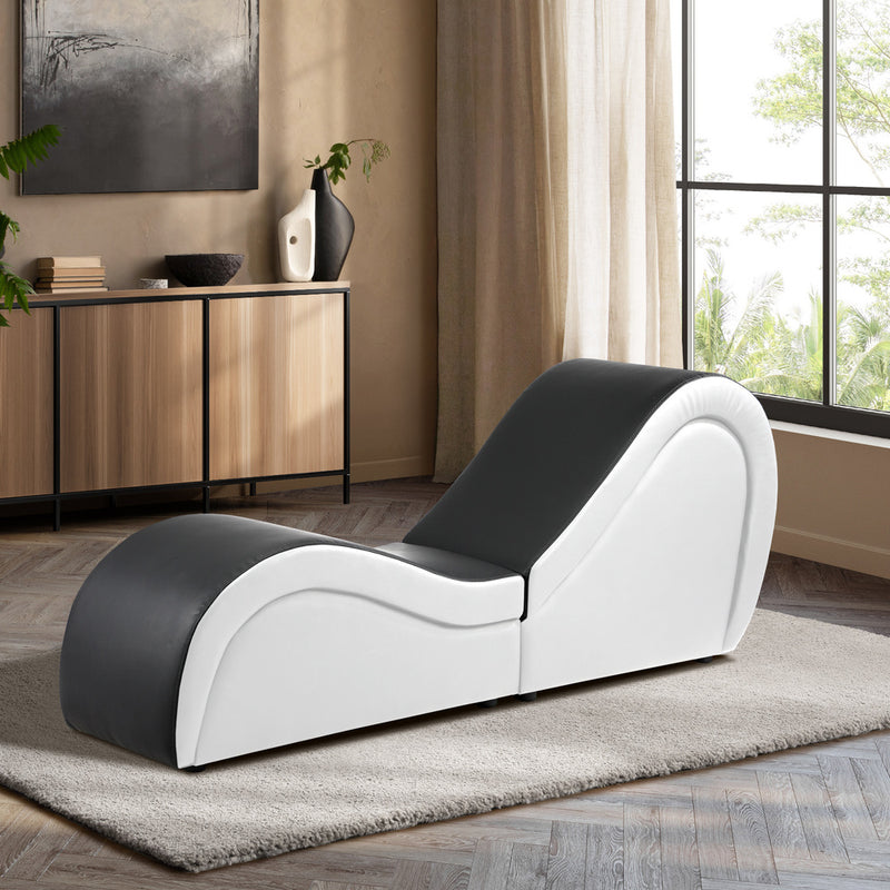 Black and White Tantra Sofa Love Seat Chaise Lounge Couples Yoga Bed