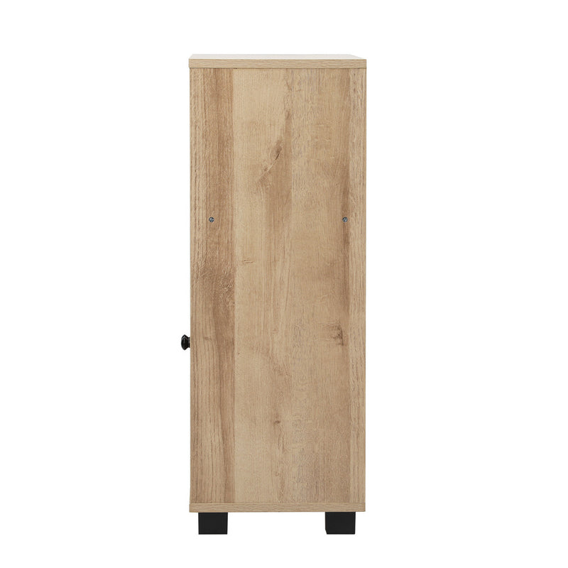 Brown Shoes Storage Cabinet with 2 Doors Shelf Organizer