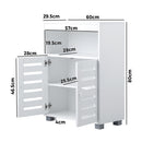 White Shoes Storage Cabinet with 2 Doors Shelf Organize