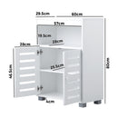 White Shoes Storage Cabinet with 2 Doors Shelf Organize