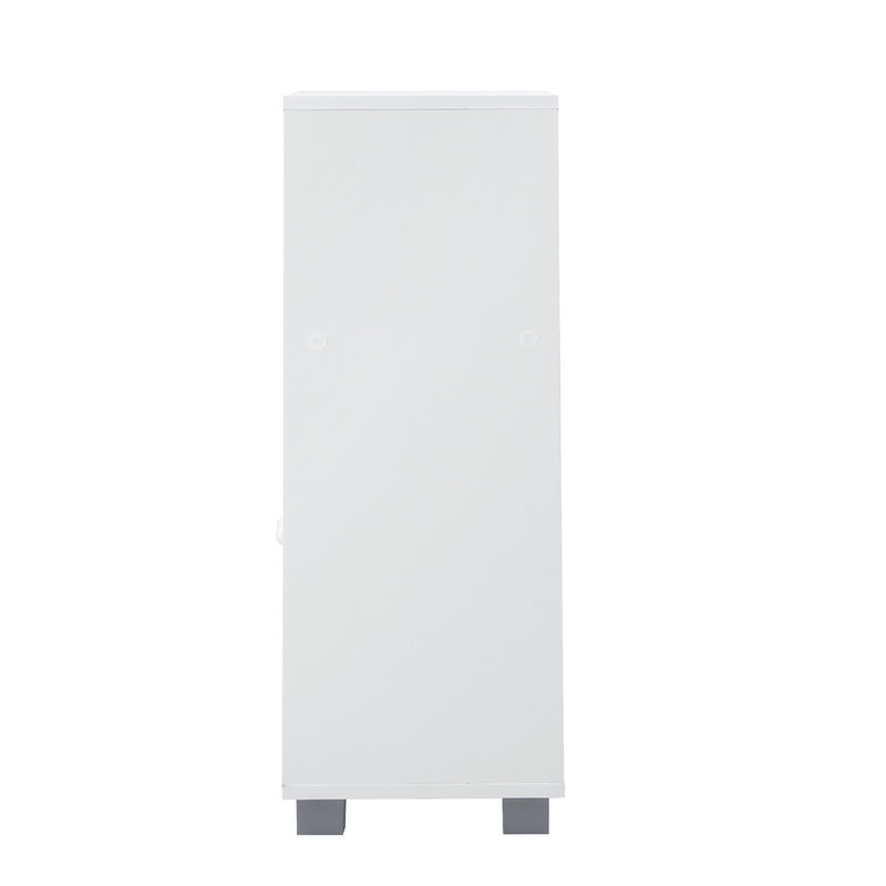 White Shoes Storage Cabinet with 2 Doors Shelf Organize