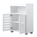 White Shoes Storage Cabinet with 2 Doors Shelf Organize