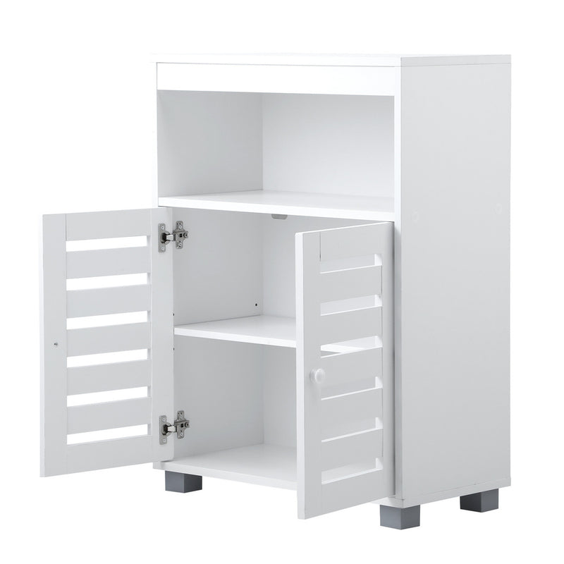 White Shoes Storage Cabinet with 2 Doors Shelf Organize