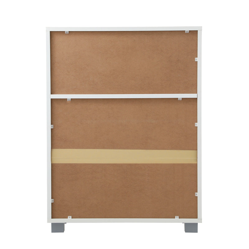 White Shoes Storage Cabinet with 2 Doors Shelf Organize