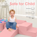 Kids 5 Piece Pink Foam Climb and Crawl Play Set
