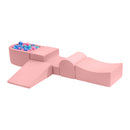 Kids 5 Piece Pink Foam Climb and Crawl Play Set