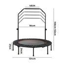 48 Inch Round Trampoline Fitness Rebounder with Handrail