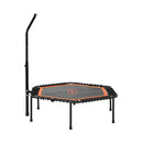 50 Inch Adjustable Trampoline Fitness Rebounder with Handrail
