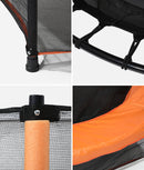 55 Inch Round Kids Trampoline with Safety Net Enclosure