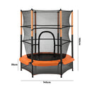 55 Inch Round Kids Trampoline with Safety Net Enclosure