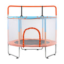 60 Inch Kids Trampoline with Safety Net Enclosure and Horizontal Bar