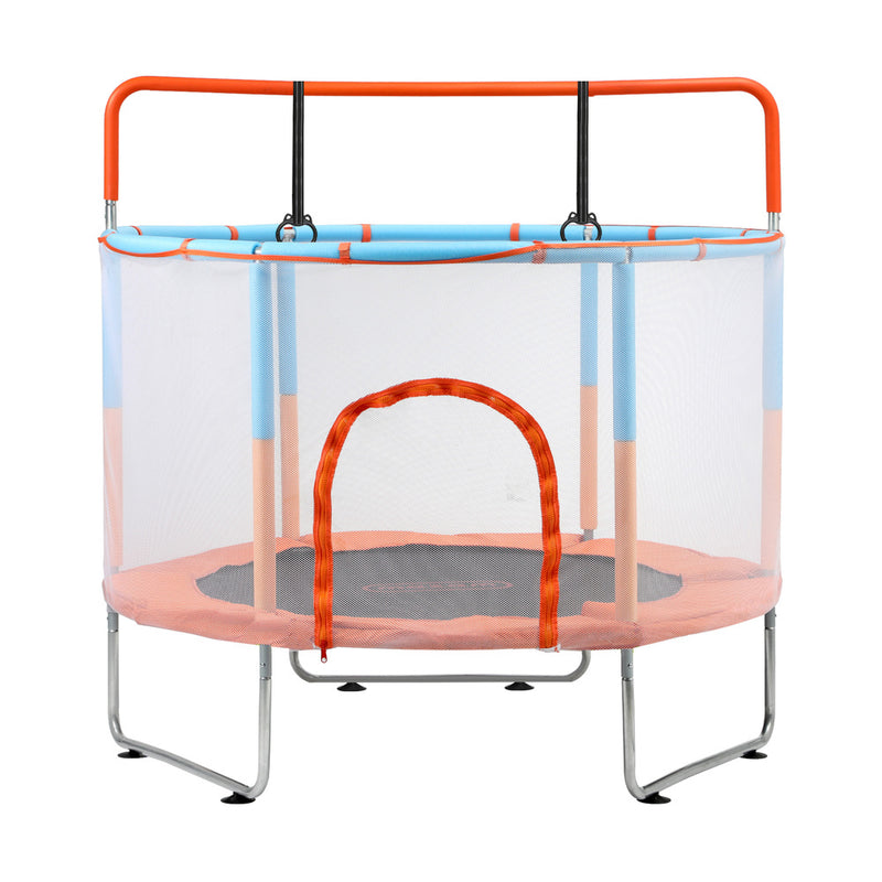 60 Inch Kids Trampoline with Safety Net Enclosure and Horizontal Bar
