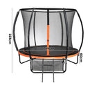 8FT Round Kids Trampoline with Safety Net Enclosure and Ladder