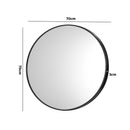 70cm Round Black Wall Mirror