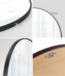 70cm Round Black Wall Mirror