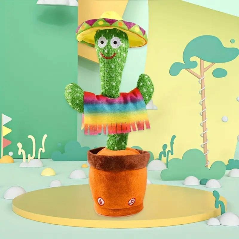 Rechargeable Dancer Cactus Glowing Dancing Electronic Plush Toy