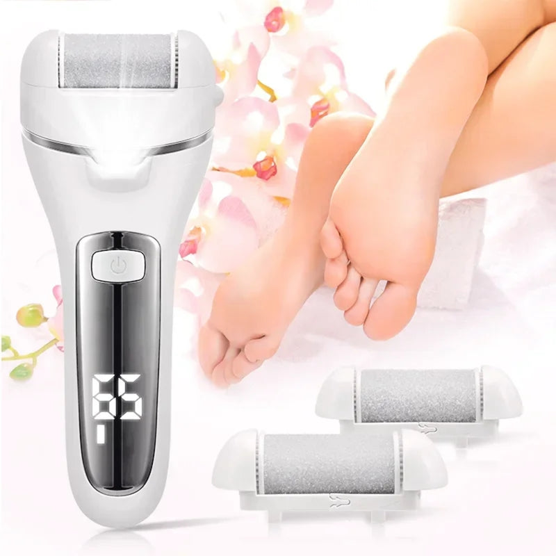 Rechargeable Electric Callus Remover with LED and Roller Heads