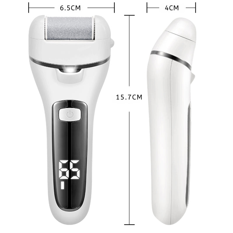 Rechargeable Electric Callus Remover with LED and Roller Heads