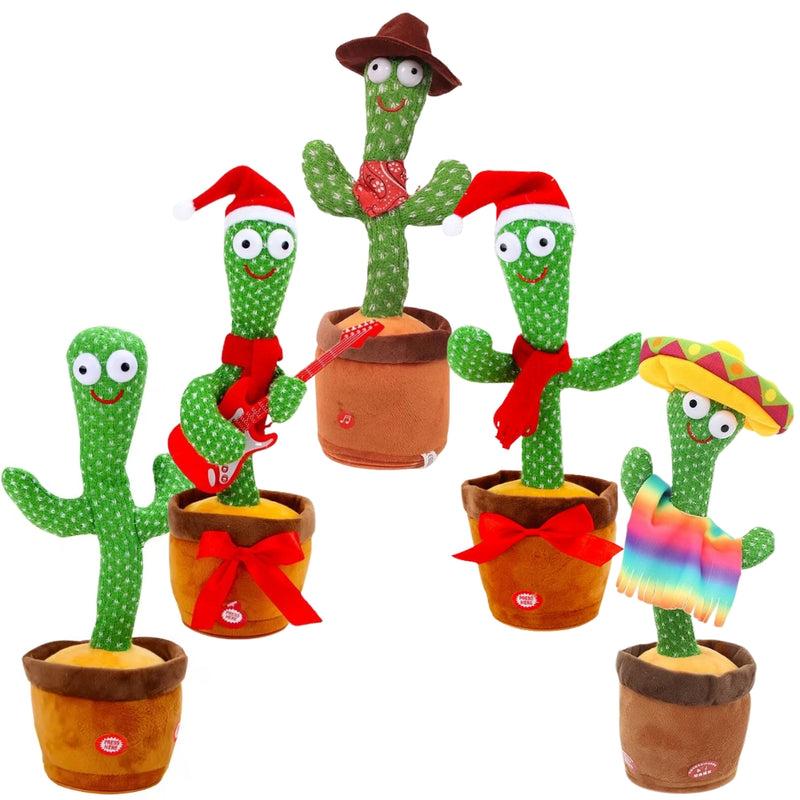 Rechargeable Dancer Cactus Glowing Dancing Electronic Plush Toy