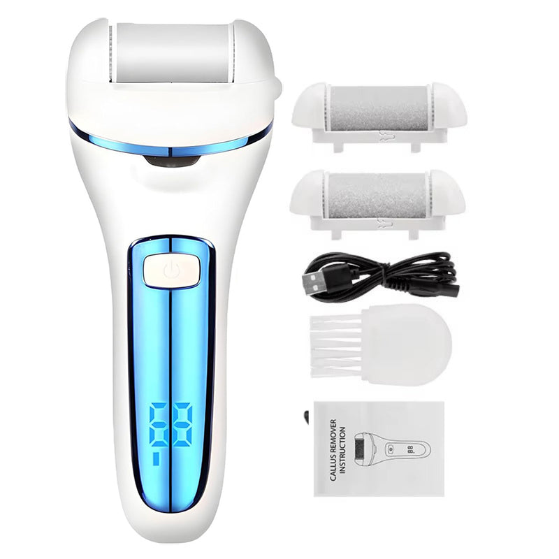 Rechargeable Electric Callus Remover with LED and Roller Heads