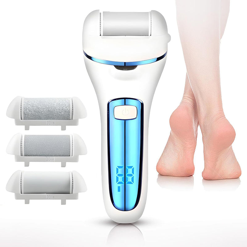 Rechargeable Electric Callus Remover with LED and Roller Heads