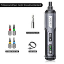 Cordless Rechargeable Electric Screwdriver Set Household Maintenance Repair